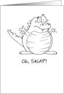 Oh Snap! Late Cartoon Alligator Birthday Card
