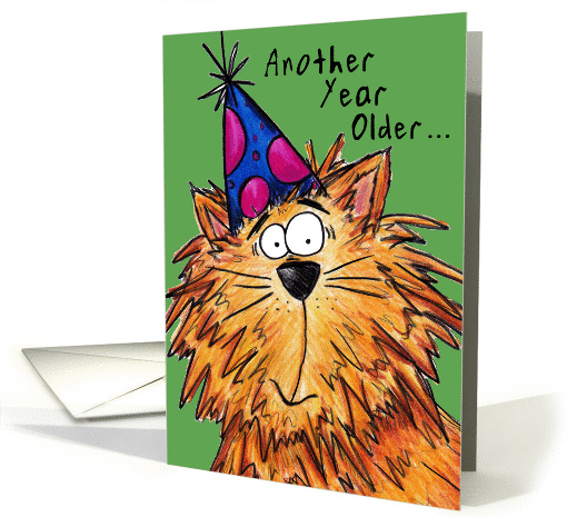 Crazy Cat Lady Cartoon Cat Birthday card (1424160)