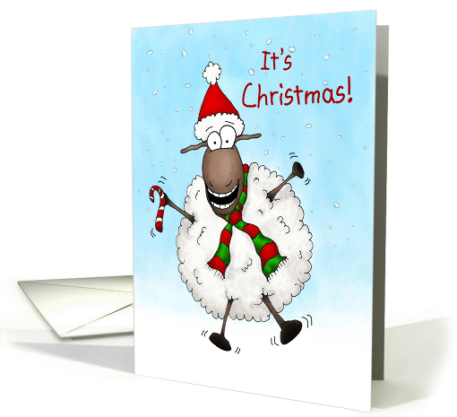 Super Excited It's Christmas Sheep card (1460222)