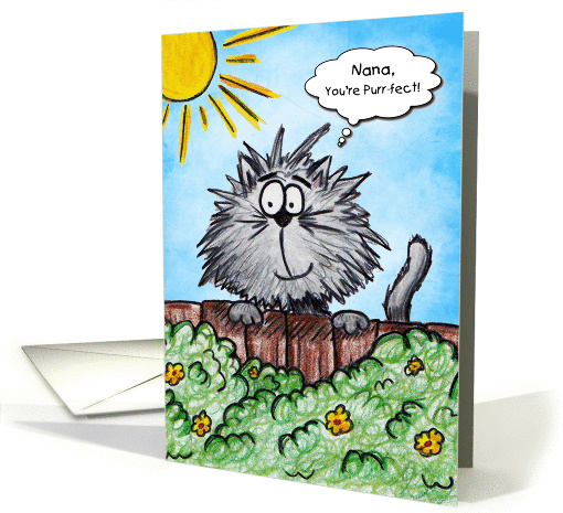 Nana Perfect Mother's Day Cute Cartoon Kitten card (892863)