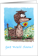 Get Well Soon Cartoon Dachshund card