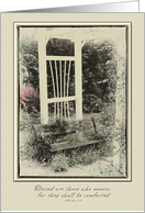 Sympathy Antique Garden Bench card