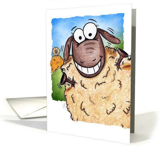 Howdy Cartoon Sheep card (894132)