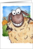 Howdy Cartoon Sheep card