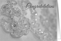 Wedding Dress Details Congratulations Card