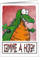 Get Well Hug Me Alligator Card