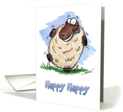 Happy Birthday Dancing Sheep card (896189)