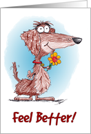 Feel Better Cartoon Dachshund Card