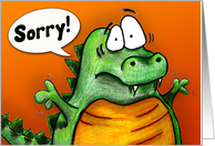 Sorry Gator Blank Note Card