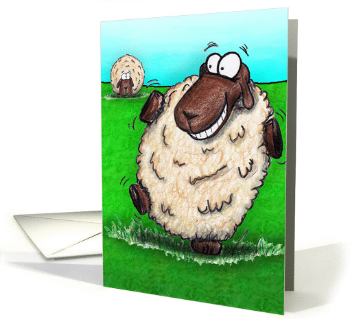 Dancing Sheep Birthday card (900942)