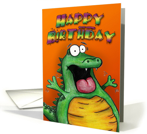 Excited Gator Birthday card (902770)
