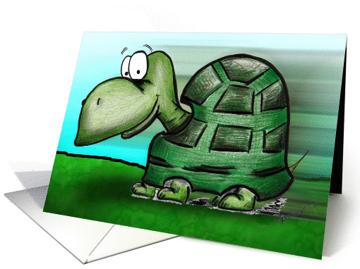 Speedy Turtle Get Well Soon card (905360)