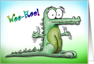 Woo Hoo Alligator Birthday Card
