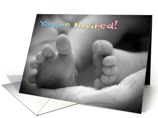 Tiny Baby Feet Baby Shower Invitation card (906094)