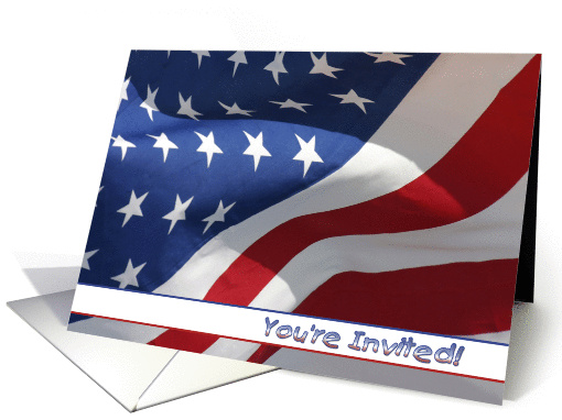 American Flag Patriotic Party Invitation card (906105)