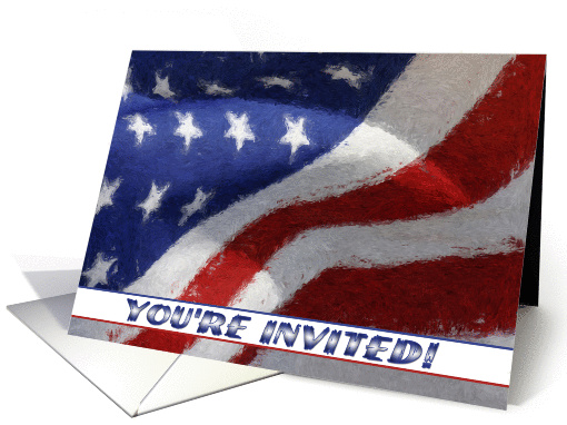 Painted American Patriotic Flag Fourth 4th of July Party... (906106)