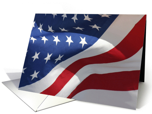 Patriotic American Flag Blank card (906115)