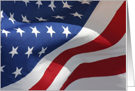 Patriotic American Flag Blank Card