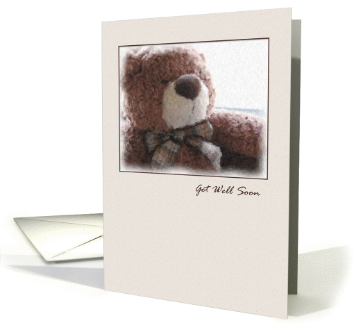 Painted Teddy Bear Happy Get Well Soon card (907177)