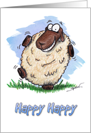 Happy Dancing Sheep Congratulations Card