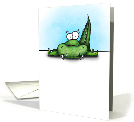 Cartoon Alligator Splat Miss You card (912252)