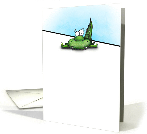 Cartoon Alligator Splat Humor Encouragement card (912254)