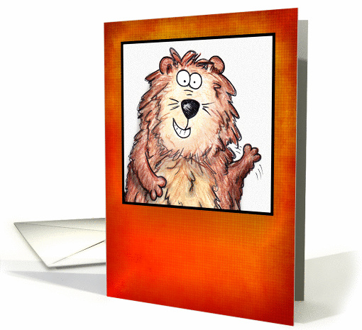 Cartoon Hamster Thank You card (912756)