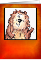 Cartoon Hamster Thank You Card