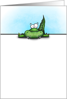 Cartoon Alligator Encouragment through Rough Time Card