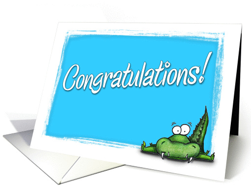 Cartoon Alligator Congratulations card (912953)