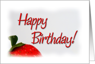 Happy Birthday Sweet Watercolor Strawberry Card