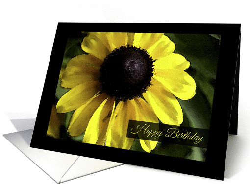 Happy Birthday Watercolor Black Eyed Susan Flower card (916946)