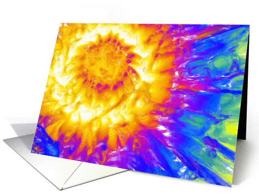 Abstract Painted Dandelion Happy Birthday card (927808)