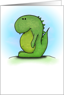 Cute Cartoon Pet Dinosaur Happy Birthday Card