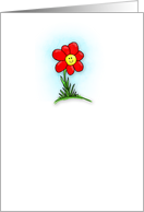 Happy Birthday Watercolor Cartoon Flower card