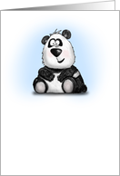 Bear-y Happy Birthday, Sweet and Simple Cartoon Panda in Blue card