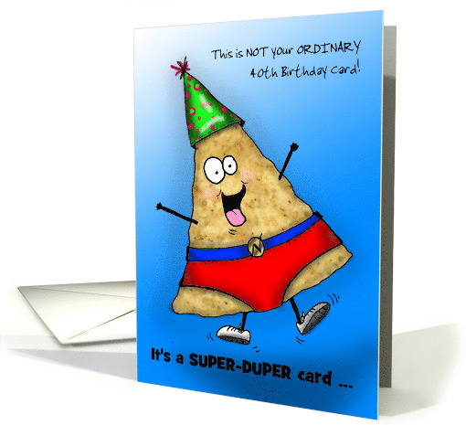 Super Nacho Man Cartoon Birthday Customize Age card (930205)