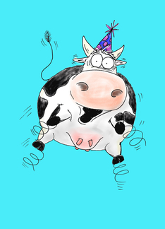 Springy Cow Cartoon...