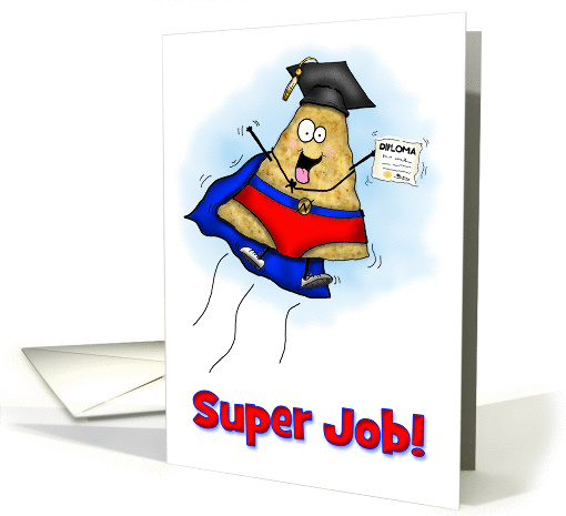 Flying Graduation Nacho Man Super Graduation card (977399)