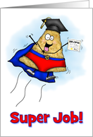 Flying Graduation Nacho Man Super Graduation Card