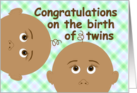 Congratulations on the Birth of Twins, From All of Us card