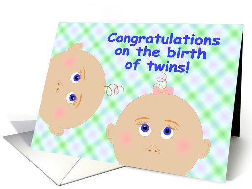 Congratulations on the Birth of a Twin Boy and Girl, From... (879935)