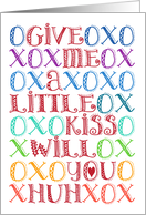 Hugs and kisses valentine’s day card