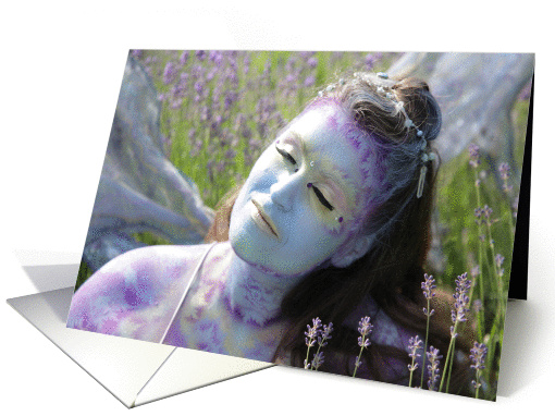 Sweet Lavender Fairy Birthday Wishes For You card (883634)