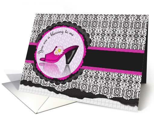 You are a blessing to me shoe card (1011015)