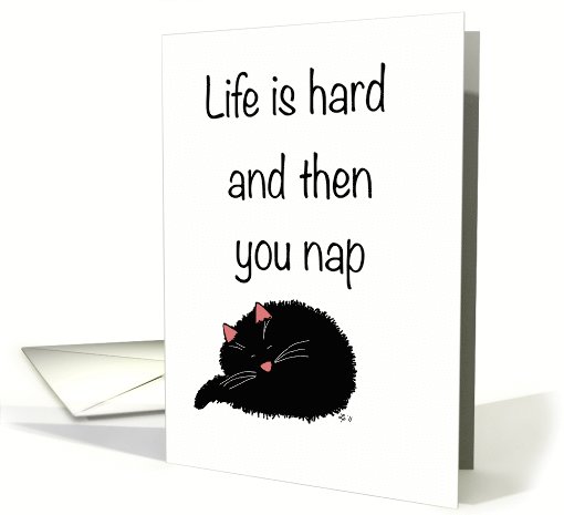 Encouragement: Life is Hard and Then You Nap. card (885275)
