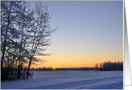 Winter Sunset over Alaska Wildlife Refuge card