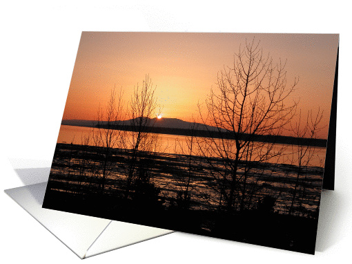 Sleeping Lady Mountain at Sunset - Anchorage Alaska card (908366)