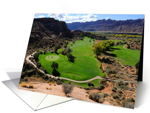 Sunny Desert Canyon Golf Course - Moab - Utah card (908369)