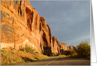 Wall Street Cliffs along Highway near Moab - Utah card